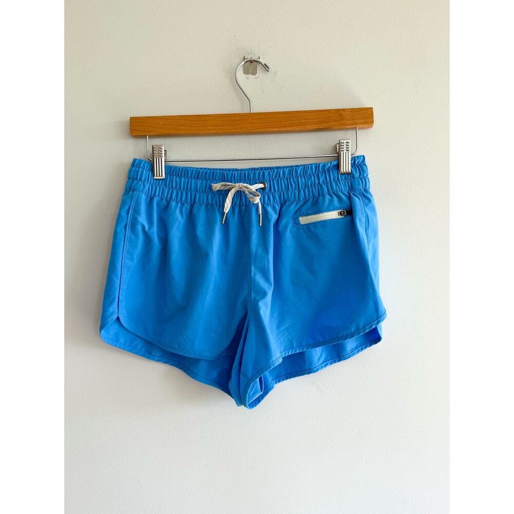 Vuori Clementine 2.0 4" Zip Pockets Drawcord Waist Activewear Shorts Blue S
